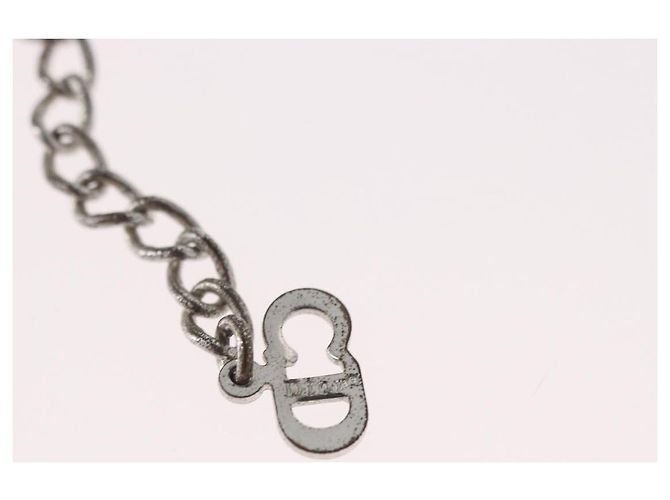 Collana Christian Dior metallo Argento Auth BA11470 - vista 19