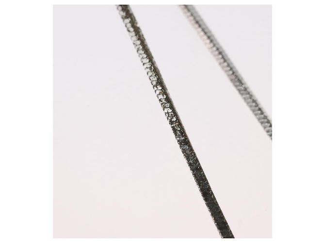 Collana Christian Dior metallo Argento Auth BA11470 - vista 6