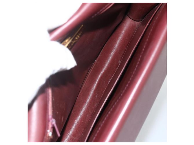 Cartier Borsa a spalla Must Line in pelle Bordeaux oro Auth BA11403 D'oro Bordò - vista 16