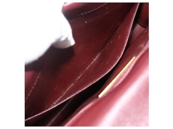 Cartier Borsa a spalla Must Line in pelle Bordeaux oro Auth BA11403 D'oro Bordò - vista 21