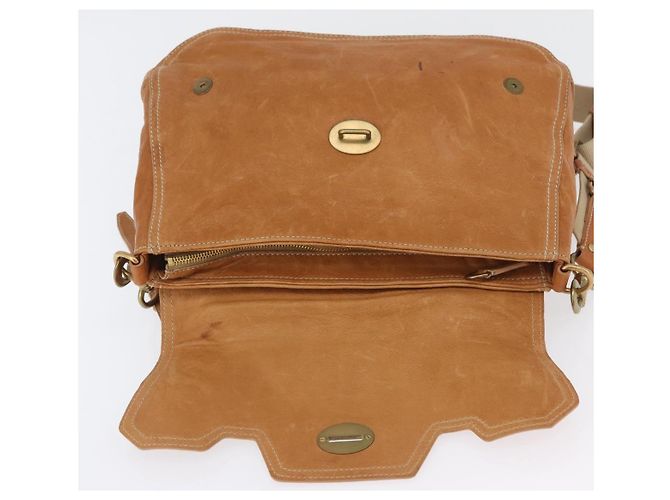 Borsa a mano in pelle Miu Miu Bamboo 2 in 1 Marrone Oro Auth 174060A D'oro - vista 10