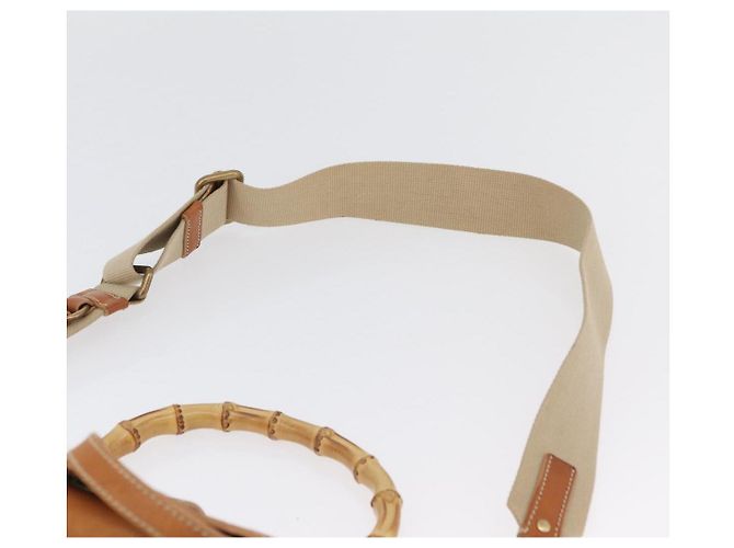 Borsa a mano in pelle Miu Miu Bamboo 2 in 1 Marrone Oro Auth 174060A D'oro - vista 15