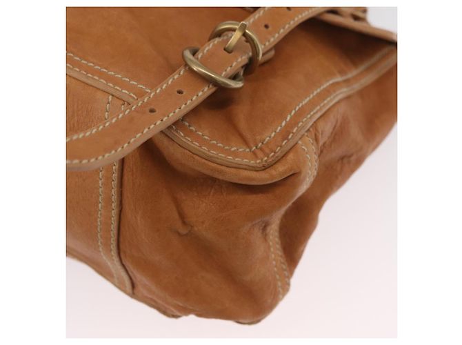 Borsa a mano in pelle Miu Miu Bamboo 2 in 1 Marrone Oro Auth 174060A D'oro - vista 17