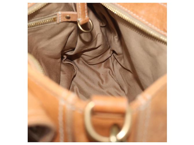 Borsa a mano in pelle Miu Miu Bamboo 2 in 1 Marrone Oro Auth 174060A D'oro - vista 26