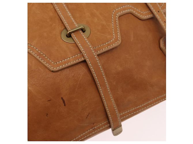 Borsa a mano in pelle Miu Miu Bamboo 2 in 1 Marrone Oro Auth 174060A D'oro - vista 9