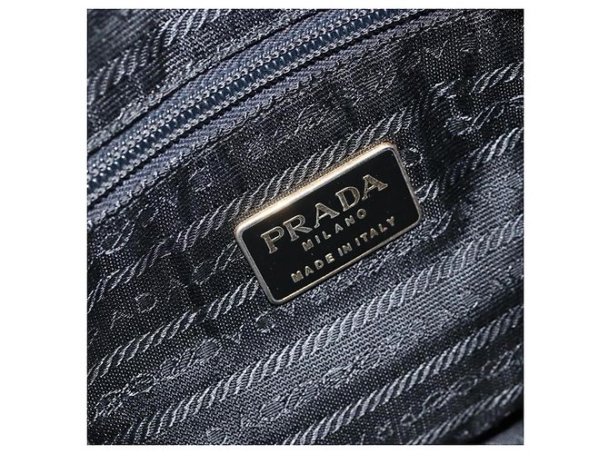 Borsa a Spalla con Catena Prada in Nylon Oro Nero Auth bs34054 D'oro - vista 18