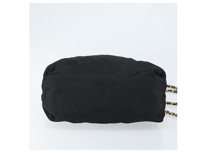 Borsa a Spalla con Catena Prada in Nylon Oro Nero Auth bs34054 D'oro - vista 5