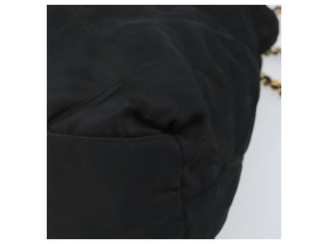 Borsa a Spalla con Catena Prada in Nylon Oro Nero Auth bs34054 D'oro - vista 9