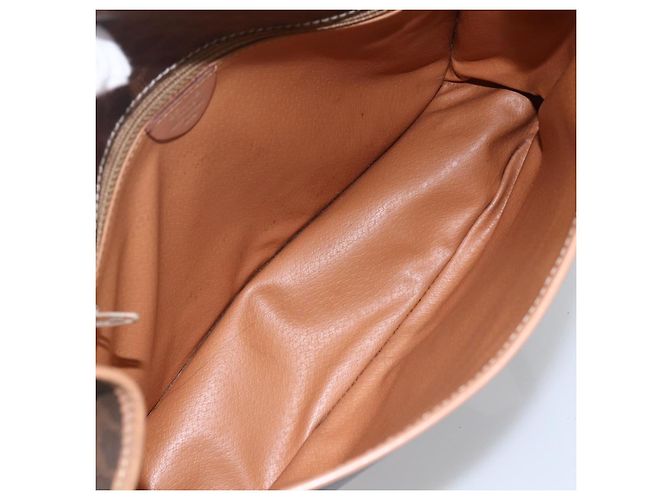 Céline Borsa a Spalla in Tela Macadam CELINE in Pelle PVC Marrone Oro Auth 170071 D'oro - vista 17