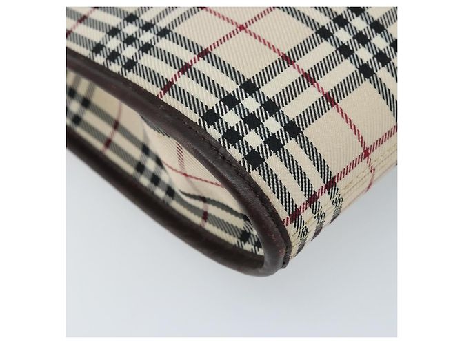 Burberry Nova Check Schultertasche aus Canvas Beige Silber Authentisch mr2160 - Ansicht 11