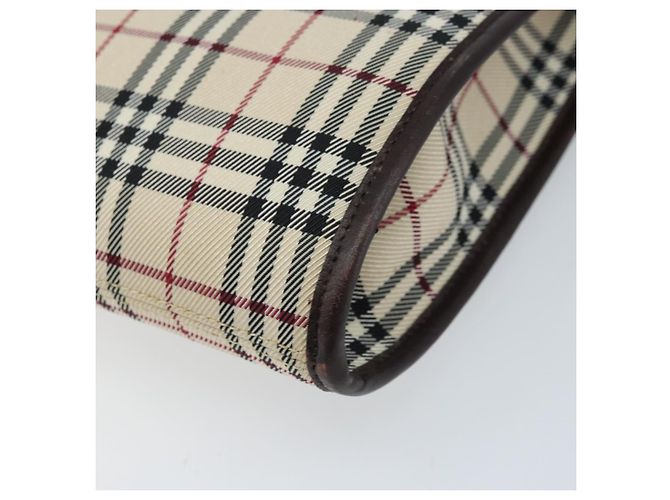 Burberry Nova Check Schultertasche aus Canvas Beige Silber Authentisch mr2160 - Ansicht 12
