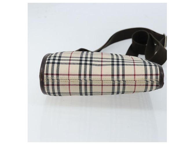 Burberry Nova Check Schultertasche aus Canvas Beige Silber Authentisch mr2160 - Ansicht 9