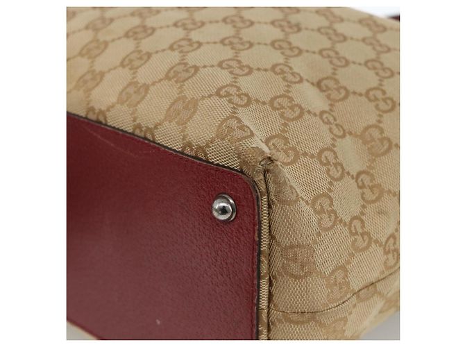 Gucci Borsa Tote GG in Canvas Beige Argento 120836 Auth BSZ011 - vista 10