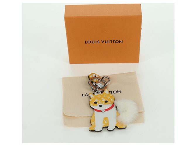 LOUIS VUITTON Monogram Portachiavi LV Shiva Charm Giallo M01199 LV Auth bs34024M Monogramma - vista 12