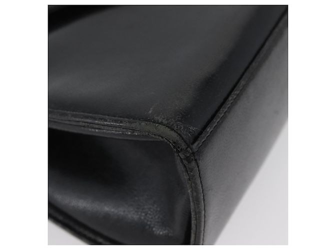 Bolsa de mão GIVENCHY em couro preto e dourado Auth BSZ372 - vista 11