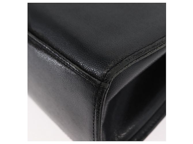 Bolsa de mão GIVENCHY em couro preto e dourado Auth BSZ372 - vista 14