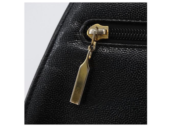 Bolsa de mão GIVENCHY em couro preto e dourado Auth BSZ372 - vista 15