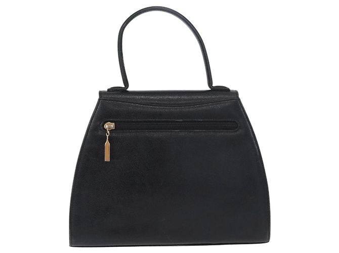 Bolsa de mão GIVENCHY em couro preto e dourado Auth BSZ372 - vista 3