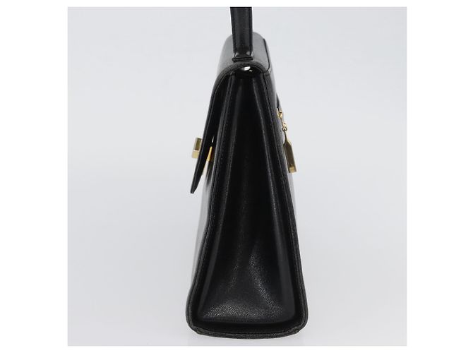 Bolsa de mão GIVENCHY em couro preto e dourado Auth BSZ372 - vista 4