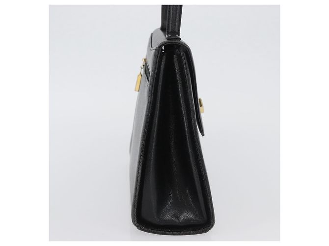 Bolsa de mão GIVENCHY em couro preto e dourado Auth BSZ372 - vista 5