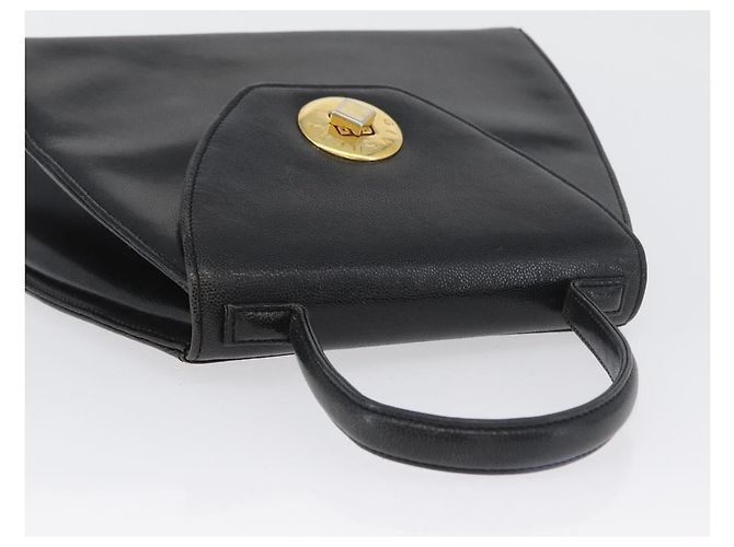 Bolsa de mão GIVENCHY em couro preto e dourado Auth BSZ372 - vista 6