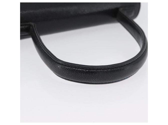 Bolsa de mão GIVENCHY em couro preto e dourado Auth BSZ372 - vista 7