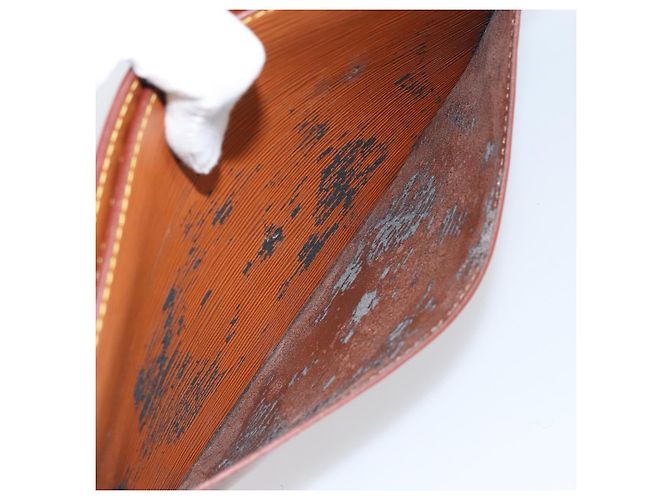 LOUIS VUITTON Pochette Uomo Epi Borsa Marrone Zipangu Oro M52528 LV Auth ka3156 - vista 11