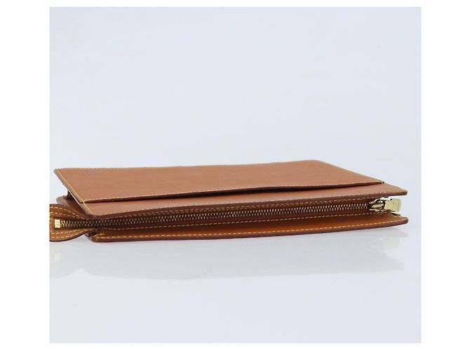 LOUIS VUITTON Pochette Uomo Epi Borsa Marrone Zipangu Oro M52528 LV Auth ka3156 - vista 5