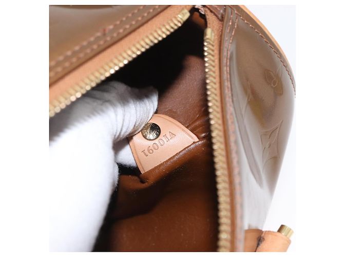 LOUIS VUITTON Borsa a Mano Monogram Vernis Bedford Bronzo M91131 LV Auth LNZ786A - vista 12