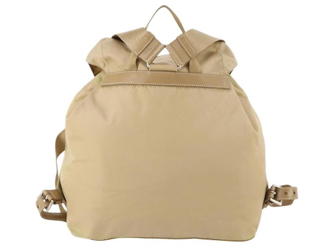 PRADA Backpack Nylon Beige Silver Auth 170950 Silvery - view 2