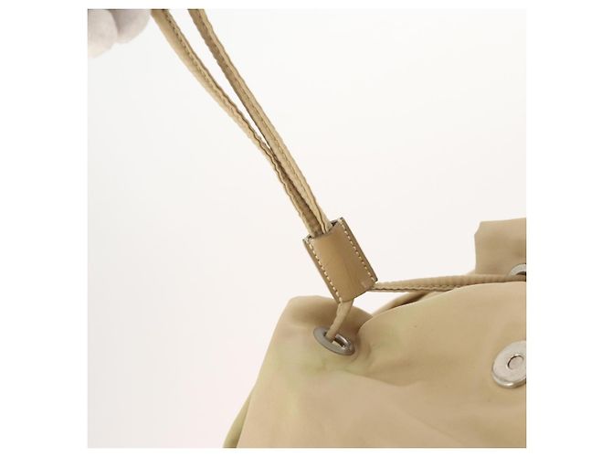 PRADA Backpack Nylon Beige Silver Auth 170950 Silvery - view 22