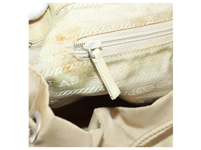 PRADA Backpack Nylon Beige Silver Auth 170950 Silvery - view 27
