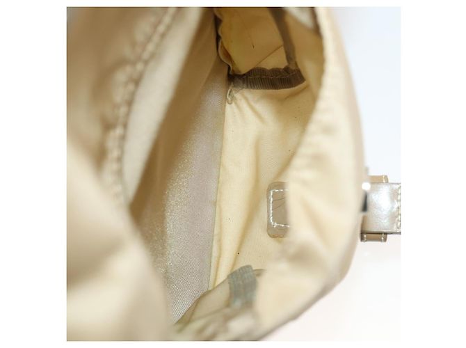 PRADA Backpack Nylon Beige Silver Auth 170950 Silvery - view 31