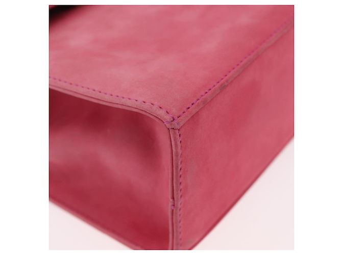 Borsa a mano Vala in suede 2 in 1 rosa e oro Auth ARZ075A di Salvatore Ferragamo D'oro - vista 12