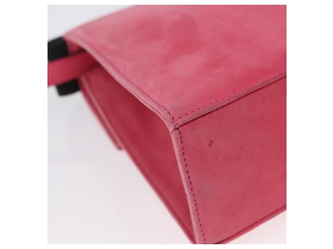 Borsa a mano Vala in suede 2 in 1 rosa e oro Auth ARZ075A di Salvatore Ferragamo D'oro - vista 14