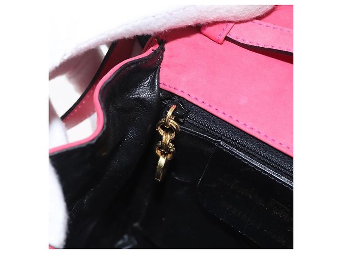 Borsa a mano Vala in suede 2 in 1 rosa e oro Auth ARZ075A di Salvatore Ferragamo D'oro - vista 21