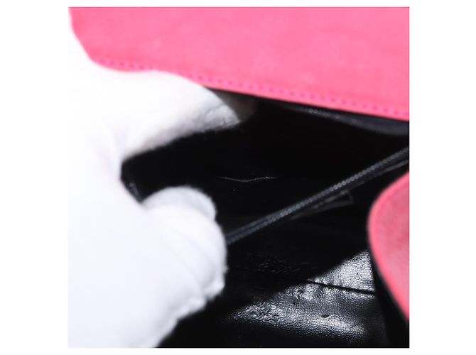 Borsa a mano Vala in suede 2 in 1 rosa e oro Auth ARZ075A di Salvatore Ferragamo D'oro - vista 22