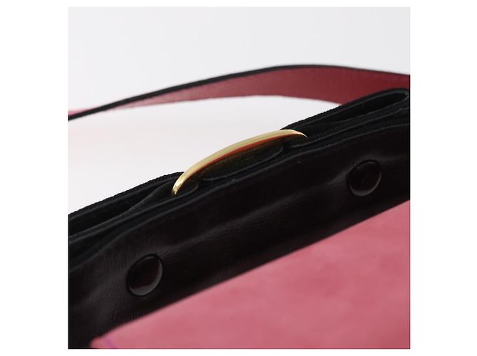 Borsa a mano Vala in suede 2 in 1 rosa e oro Auth ARZ075A di Salvatore Ferragamo D'oro - vista 8