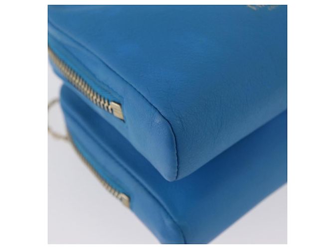 Borsa a Spalla a Catena Valentino in Pelle Blu Oro Auth bs33850 D'oro - vista 15