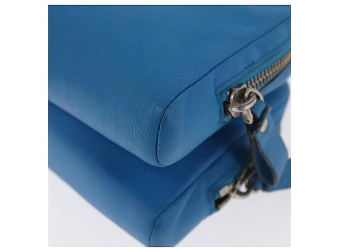 Borsa a Spalla a Catena Valentino in Pelle Blu Oro Auth bs33850 D'oro - vista 16