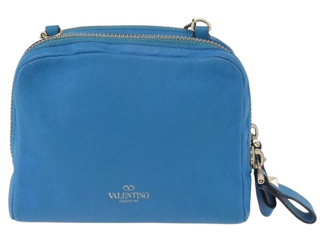 Borsa a Spalla a Catena Valentino in Pelle Blu Oro Auth bs33850 D'oro - vista 2