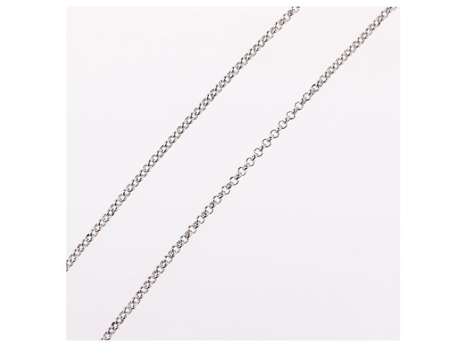 Collana Christian Dior metallo Argento Auth BA11492 - vista 14