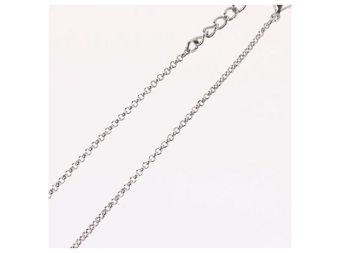 Collana Christian Dior metallo Argento Auth BA11492 - vista 16