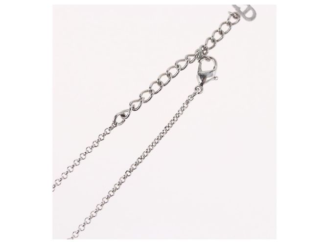 Collana Christian Dior metallo Argento Auth BA11492 - vista 17
