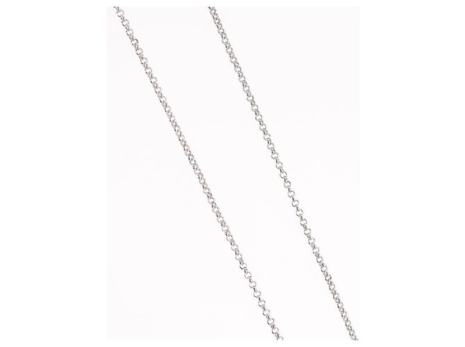 Collana Christian Dior metallo Argento Auth BA11492 - vista 7