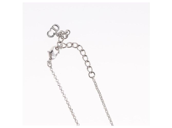 Collana Christian Dior metallo Argento Auth BA11492 - vista 9