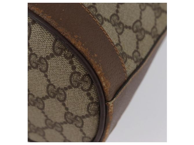 Borsa a spalla Gucci GG Supreme in PVC beige e oro 001 58 6850 Auth 174519 D'oro - vista 11