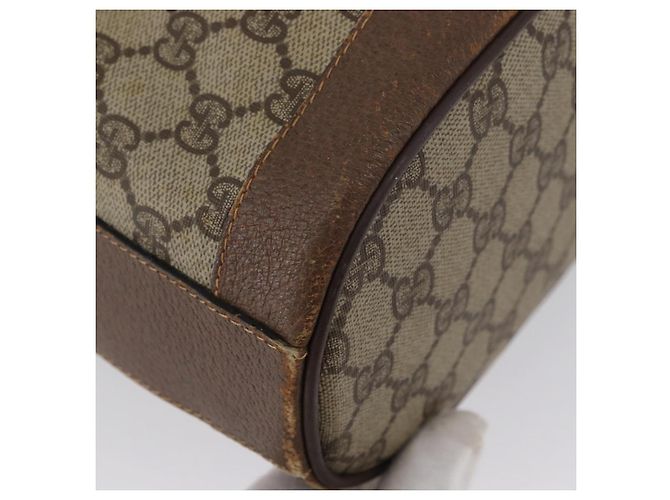 Borsa a spalla Gucci GG Supreme in PVC beige e oro 001 58 6850 Auth 174519 D'oro - vista 12