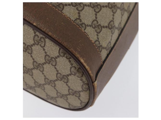 Borsa a spalla Gucci GG Supreme in PVC beige e oro 001 58 6850 Auth 174519 D'oro - vista 13