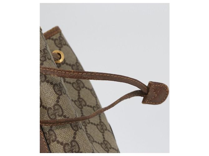 Borsa a spalla Gucci GG Supreme in PVC beige e oro 001 58 6850 Auth 174519 D'oro - vista 15